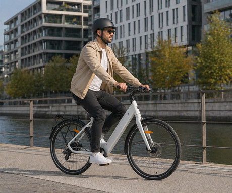 MS ENERGY ZORYA električno kolo, cestno / mestno, 27.5" pnevmatike, 250W ANANDA motor, 360Wh 36V 10Ah baterija, do 70km, 8-speed SHIMANO Altus, TEKTRO disk zavore, LCD zaslon, belo (Pearl White)