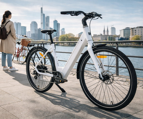 MS ENERGY ZORYA električno kolo, cestno / mestno, 27.5" pnevmatike, 250W ANANDA motor, 360Wh 36V 10Ah baterija, do 70km, 8-speed SHIMANO Altus, TEKTRO disk zavore, LCD zaslon, belo (Pearl White)