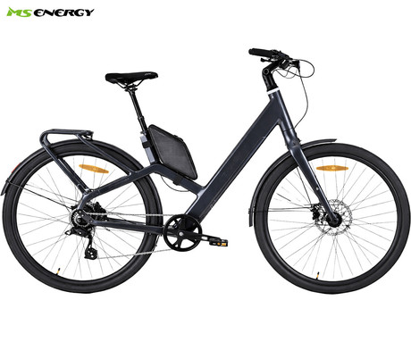 MS ENERGY VELES električno kolo, cestno / mestno, 28" pnevmatike, 250W ANANDA motor, 360Wh 36V 10Ah baterija, do 70km, 8-speed SHIMANO Altus, TEKTRO disk zavore, LCD zaslon, črno (Light Black)