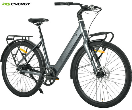 MS ENERGY ZORYA PLUS električno kolo, cestno / mestno, 28" pnevmatike, 250W ANANDA motor, 360Wh 36V 10Ah baterija, do 70km, Carbon Gates jermen, TEKTRO disk zavore, LCD zaslon, črno (Night Black)