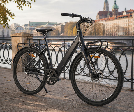 MS ENERGY ZORYA PLUS električno kolo, cestno / mestno, 28" pnevmatike, 250W ANANDA motor, 360Wh 36V 10Ah baterija, do 70km, Carbon Gates jermen, TEKTRO disk zavore, LCD zaslon, črno (Night Black)