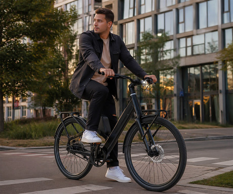 MS ENERGY VELES PLUS električno kolo, cestno / mestno, 28" pnevmatike, 250W ANANDA motor, 360Wh 36V 10Ah baterija, do 70km, Carbon Gates jermen, TEKTRO disk zavore, LCD zaslon, črno (Night Black)