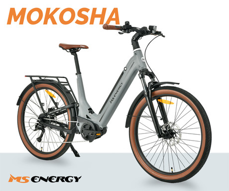 MS ENERGY MOKOSHA električno kolo, SUV / trekking / cestno / mestno, 27.5" pnevmatike, 250W 70Nm ANANDA motor, 576Wh 48V 12Ah baterija, do 120km, SHIMANO Altus, TEKTRO disk zavore, LCD zaslon, sivo