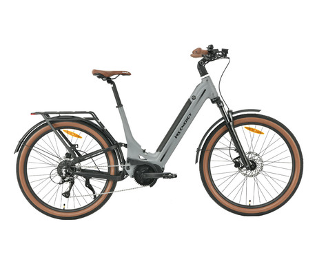 MS ENERGY MOKOSHA električno kolo, SUV / trekking / cestno / mestno, 27.5" pnevmatike, 250W 70Nm ANANDA motor, 576Wh 48V 12Ah baterija, do 120km, SHIMANO Altus, TEKTRO disk zavore, LCD zaslon, sivo