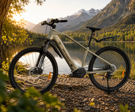 MS ENERGY PERUN električno kolo, MTB / gorsko, 29" pnevmatike, 250W 70Nm ANANDA motor, 720Wh 48V 15Ah baterija, do 135km, SHIMANO Alivio 9-speed, TEKTRO disk zavore, LCD zaslon, zlato (Special Gold)