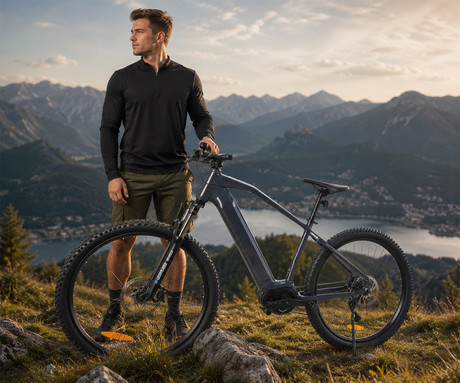 MS ENERGY PERUN električno kolo, MTB / gorsko, 29" pnevmatike, 250W 70Nm ANANDA motor, 720Wh 48V 15Ah baterija, do 135km, SHIMANO Alivio 9-speed, TEKTRO disk zavore, LCD zaslon, črno (Night Black)
