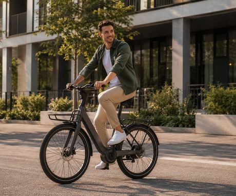 MS ENERGY CITYZEN C102 2026 električno kolo, cestno / mestno, 24" FAT pnevmatike, 250W 50Nm motor, 345Wh 36V 9.6Ah baterija, do 70km, Drivetrain, mehanske disk zavore, LCD zaslon, sivo (Dark Gray)