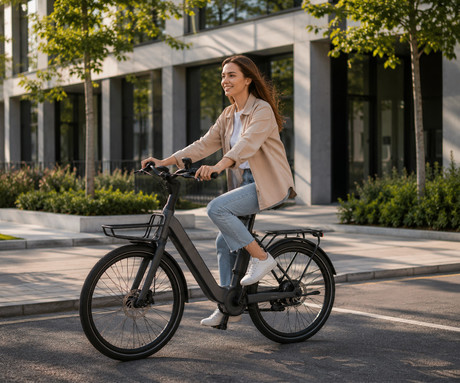 MS ENERGY CITYZEN C102 2026 električno kolo, cestno / mestno, 24" FAT pnevmatike, 250W 50Nm motor, 345Wh 36V 9.6Ah baterija, do 70km, Drivetrain, mehanske disk zavore, LCD zaslon, sivo (Dark Gray)