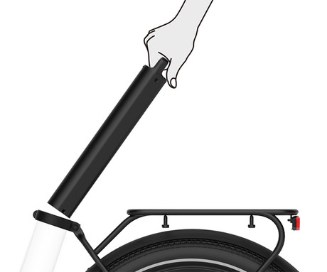 MS ENERGY CITYZEN C102 2026 električno kolo, cestno / mestno, 24" FAT pnevmatike, 250W 50Nm motor, 345Wh 36V 9.6Ah baterija, do 70km, Drivetrain, mehanske disk zavore, LCD zaslon, sivo (Dark Gray)