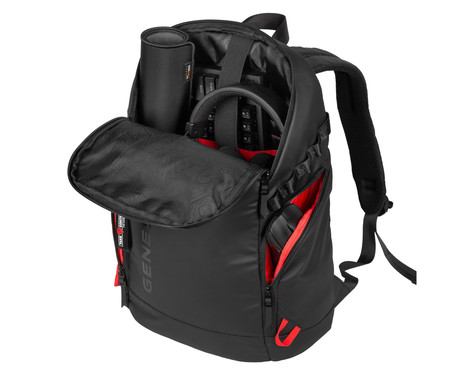 GENESIS PALLAD 420 univerzalni 2v1 nahrbtnik, za prenosnike do 15.6", 18L, potovalni / gaming, nastavljiv, trpežen, 6 žepov, prilagodljiv, vodoodporen, Trolley sistem, črn