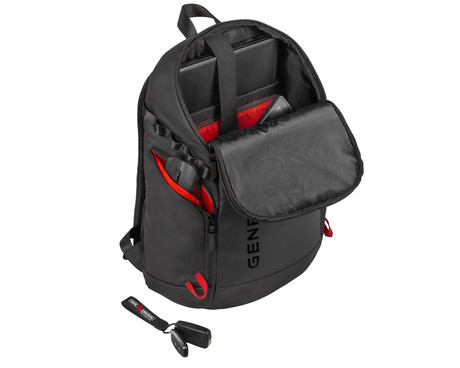 GENESIS PALLAD 420 univerzalni 2v1 nahrbtnik, za prenosnike do 15.6", 18L, potovalni / gaming, nastavljiv, trpežen, 6 žepov, prilagodljiv, vodoodporen, Trolley sistem, črn