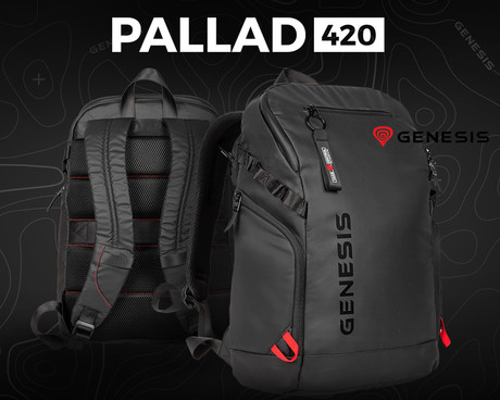 GENESIS PALLAD 420 univerzalni 2v1 nahrbtnik, za prenosnike do 15.6", 18L, potovalni / gaming, nastavljiv, trpežen, 6 žepov, prilagodljiv, vodoodporen, Trolley sistem, črn