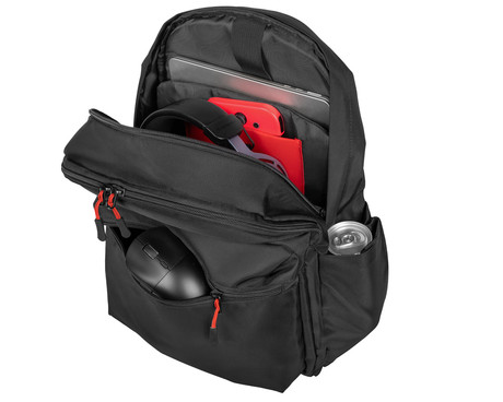 GENESIS PALLAD 200 univerzalni 2v1 nahrbtnik, za prenosnike do 14.1", 19L, potovalni / gaming, nastavljiv, trpežen, 6 žepov, prilagodljiv, odporen, črn