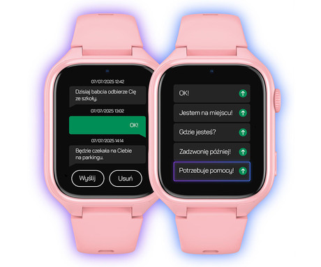 MANTA STELIO JUNIOR 4G otroška pametna ura, 4G LTE, SIM, roza (Powder Pink)