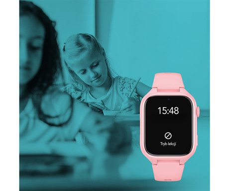 MANTA STELIO JUNIOR 4G otroška pametna ura, 4G LTE, SIM, roza (Powder Pink)
