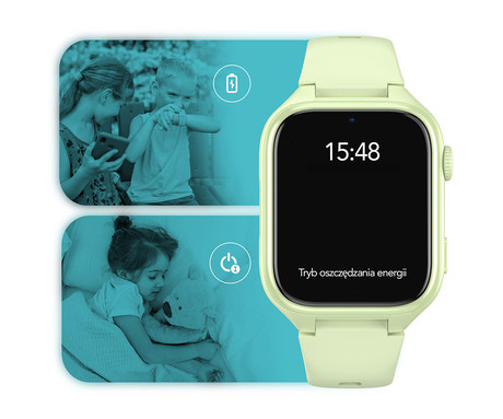 MANTA STELIO JUNIOR 4G otroška pametna ura, 4G LTE, SIM, zelena (Pistacchio Green)