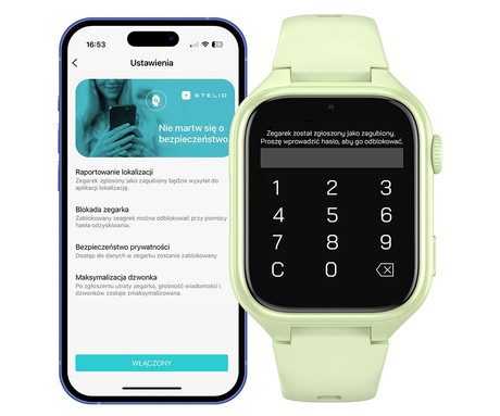 MANTA STELIO JUNIOR 4G otroška pametna ura, 4G LTE, SIM, zelena (Pistacchio Green)