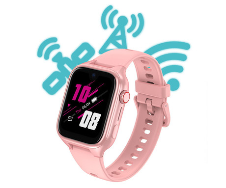 MANTA STELIO JUNIOR PRO AI 4G otroška pametna ura, OpenAI, 4G LTE, SIM, roza (Powder Pink)