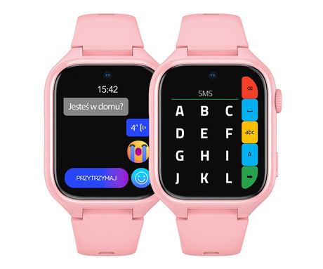 MANTA STELIO JUNIOR PRO AI 4G otroška pametna ura, OpenAI, 4G LTE, SIM, roza (Powder Pink)