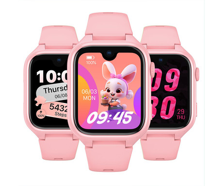 MANTA STELIO JUNIOR PRO AI 4G otroška pametna ura, OpenAI, 4G LTE, SIM, roza (Powder Pink)