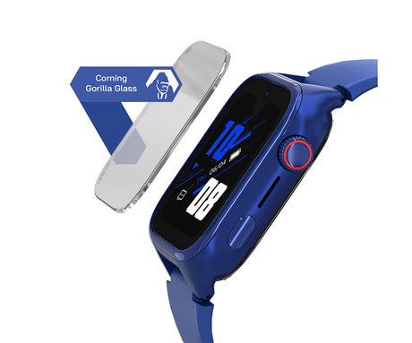 MANTA STELIO JUNIOR PRO AI 4G otroška pametna ura, OpenAI, 4G LTE, 1.78" zaslon, SIM, GPS+WiFi, hitra in varna komunikacija, trpežen zaslon, SOS, 700 mAh, IP67, modra (Navy Blue)