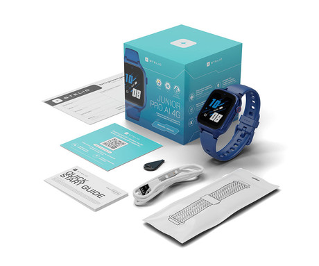 MANTA STELIO JUNIOR PRO AI 4G otroška pametna ura, OpenAI, 4G LTE, 1.78" zaslon, SIM, GPS+WiFi, hitra in varna komunikacija, trpežen zaslon, SOS, 700 mAh, IP67, modra (Navy Blue)