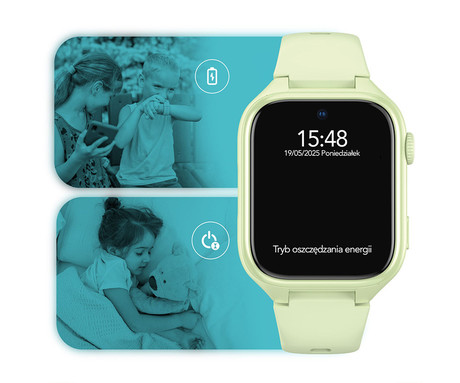 MANTA STELIO JUNIOR PRO AI 4G otroška pametna ura, OpenAI, 4G LTE, 1.78" zaslon, SIM, GPS+WiFi, hitra in varna komunikacija, trpežen zaslon, SOS, 700 mAh, IP67 zelena (Pistacchio Green)
