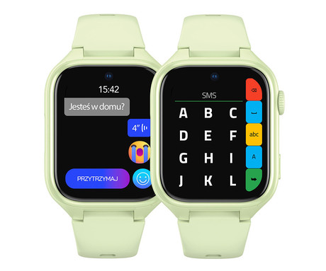 MANTA STELIO JUNIOR PRO AI 4G otroška pametna ura, OpenAI, 4G LTE, 1.78" zaslon, SIM, GPS+WiFi, hitra in varna komunikacija, trpežen zaslon, SOS, 700 mAh, IP67 zelena (Pistacchio Green)
