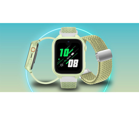 MANTA STELIO JUNIOR PRO AI 4G otroška pametna ura, OpenAI, 4G LTE, 1.78" zaslon, SIM, GPS+WiFi, hitra in varna komunikacija, trpežen zaslon, SOS, 700 mAh, IP67 zelena (Pistacchio Green)