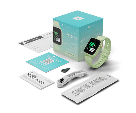 MANTA STELIO JUNIOR PRO AI 4G otroška pametna ura, OpenAI, 4G LTE, 1.78" zaslon, SIM, GPS+WiFi, hitra in varna komunikacija, trpežen zaslon, SOS, 700 mAh, IP67 zelena (Pistacchio Green)