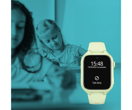 MANTA STELIO JUNIOR PRO AI 4G otroška pametna ura, OpenAI, 4G LTE, 1.78" zaslon, SIM, GPS+WiFi, hitra in varna komunikacija, trpežen zaslon, SOS, 700 mAh, IP67 zelena (Pistacchio Green)