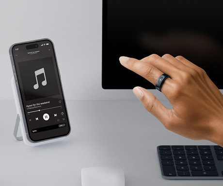 FOREVER Astral SR-100 pametni prstan, velikost 12, BT 5.2, Android + iOS, baterija, aplikacija, spremljanje zdravja / spanca, športni načini, 5ATM, + polnilna postaja, črn (Carbon Black)