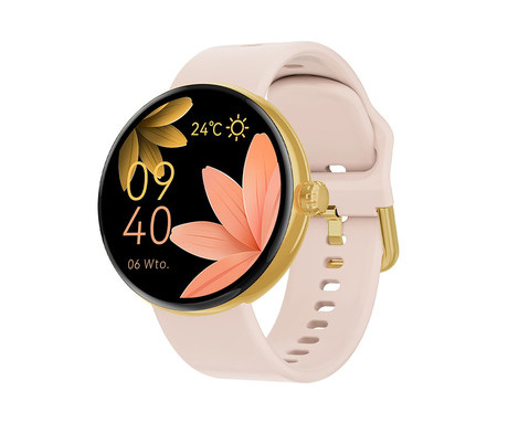 FOREVER ForeVive 5 SB-365 pametna ura, 1.3" AMOLED zaslon, Bluetooth, Android + iOS, klicanje, baterija, aplikacija, IP68, merjenje aktivnosti, analiza spanca, športni načini, zlata (Luxury Gold)