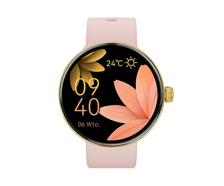 FOREVER ForeVive 5 SB-365 pametna ura, 1.3" AMOLED zaslon, Bluetooth, Android + iOS, klicanje, baterija, aplikacija, IP68, merjenje aktivnosti, analiza spanca, športni načini, zlata (Luxury Gold)