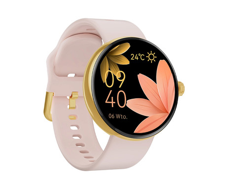 FOREVER ForeVive 5 SB-365 pametna ura, 1.3" AMOLED zaslon, Bluetooth, Android + iOS, klicanje, baterija, aplikacija, IP68, merjenje aktivnosti, analiza spanca, športni načini, zlata (Luxury Gold)