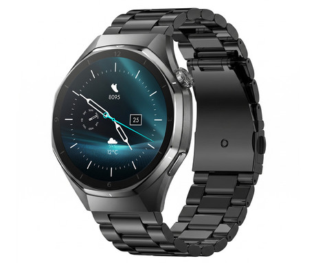 FOREVER zBASE SW-720 pametna ura, 1.43" AMOLED zaslon, 2 paščka, BT 5.3, Android + iOS, baterija, aplikacija, spremljanje zdravja / spanca / aktivnosti, AGC 6H steklo, IP68, srebrno modra (Navy Blue)