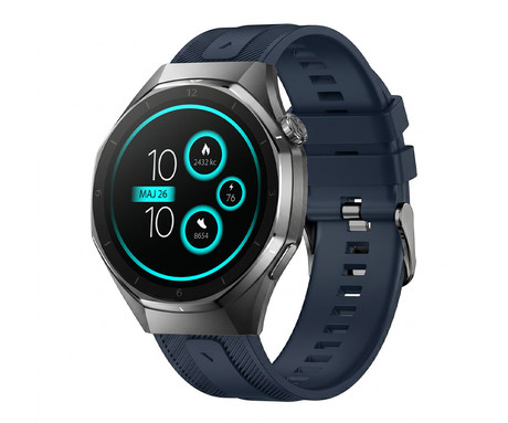 FOREVER zBASE SW-720 pametna ura, 1.43" AMOLED zaslon, 2 paščka, BT 5.3, Android + iOS, baterija, aplikacija, spremljanje zdravja / spanca / aktivnosti, AGC 6H steklo, IP68, srebrno modra (Navy Blue)