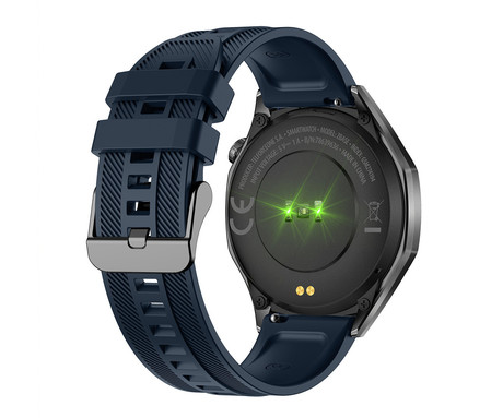 FOREVER zBASE SW-720 pametna ura, 1.43" AMOLED zaslon, 2 paščka, BT 5.3, Android + iOS, baterija, aplikacija, spremljanje zdravja / spanca / aktivnosti, AGC 6H steklo, IP68, srebrno modra (Navy Blue)