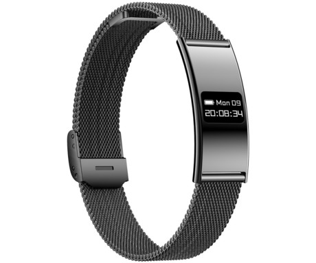 FOREVER ELEGANCE SB-B8 pametna zapestnica / ura, OLED zaslon, 2 paščka, BT 5.3, Android + iOS, baterija, aplikacija, spremljanje zdravja / spanca / aktivnosti / športa, IPX8, črna (Carbon Black)