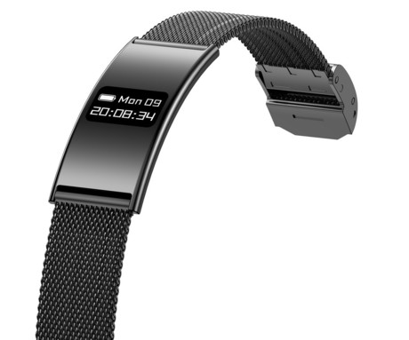 FOREVER ELEGANCE SB-B8 pametna zapestnica / ura, OLED zaslon, 2 paščka, BT 5.3, Android + iOS, baterija, aplikacija, spremljanje zdravja / spanca / aktivnosti / športa, IPX8, črna (Carbon Black)
