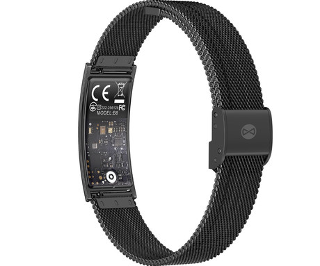 FOREVER ELEGANCE SB-B8 pametna zapestnica / ura, OLED zaslon, 2 paščka, BT 5.3, Android + iOS, baterija, aplikacija, spremljanje zdravja / spanca / aktivnosti / športa, IPX8, črna (Carbon Black)
