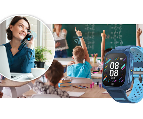 Pametna otroška ura FOREVER Find Me 2 KW-210, 1.44" zaslon, GPS, klicanje, SOS, Android + iOS, baterija, aplikacija, merjenje aktivnosti, analiza spanca, modra