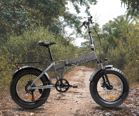 TREVI EMG BOMBER zložljivo električno kolo, 20" pnevmatike, 250W motor, 36V 10Ah 360Wh baterija, Shimano, do 40km, disk zavore, vzmetenje, LCD zaslon, siv (Bomber Gray)