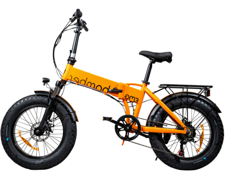 TREVI EMG BOMBER zložljivo električno kolo, 20" pnevmatike, 250W motor, 36V 10Ah 360Wh baterija, Shimano, do 40km, disk zavore, vzmetenje, LCD zaslon, oranžno (Sunset)