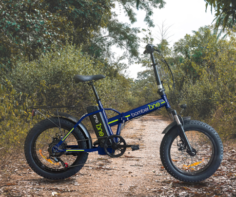 TREVI EMG BOMBER ONE zložljivo električno kolo, 20" pnevmatike, 250W motor, 36V 10Ah 360Wh baterija, Shimano, do 40km, disk zavore, vzmetenje, LED prikazovalnik, modra (Metallic Blue)