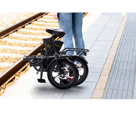 ISINWHEEL U4 električno kolo, zložljivo, 16" pnevmatike, 250W motor, 36V 10Ah 374Wh baterija, do 88km, do 25km/h, disk zavore, vzmetenje, belo