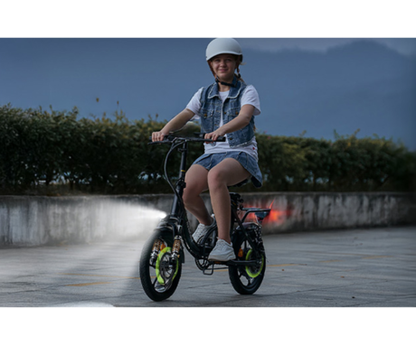 ISINWHEEL U4 električno kolo, zložljivo, 16" pnevmatike, 250W motor, 36V 10Ah 374Wh baterija, do 88km, do 25km/h, disk zavore, vzmetenje, belo