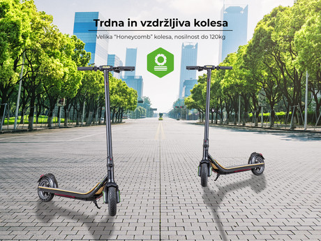 EOL - Električni skiro TREVI Velociptor EVO ES88W, 8.5'', zložljiv, LED osvetlitev, LED prikazovalnik, Aplikacija, do 25km/h, Motor 350W, Baterija 3.6V/7.5Ah, črne barve