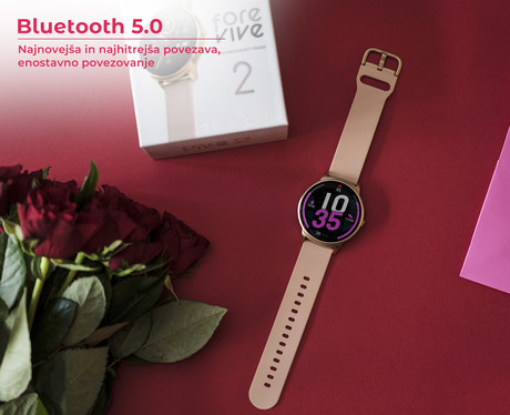 EOL - FOREVER pametna ura ForeVive 2 SB-330, Bluetooth 5.0, Android+iOS, IP68, + dodaten pas, Rose Gold
