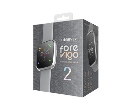 EOL - FOREVER pametna ura ForeVigo 2 SW-310, Bluetooth 5.0, Android+iOS, IP68, + dodaten pas, srebrna